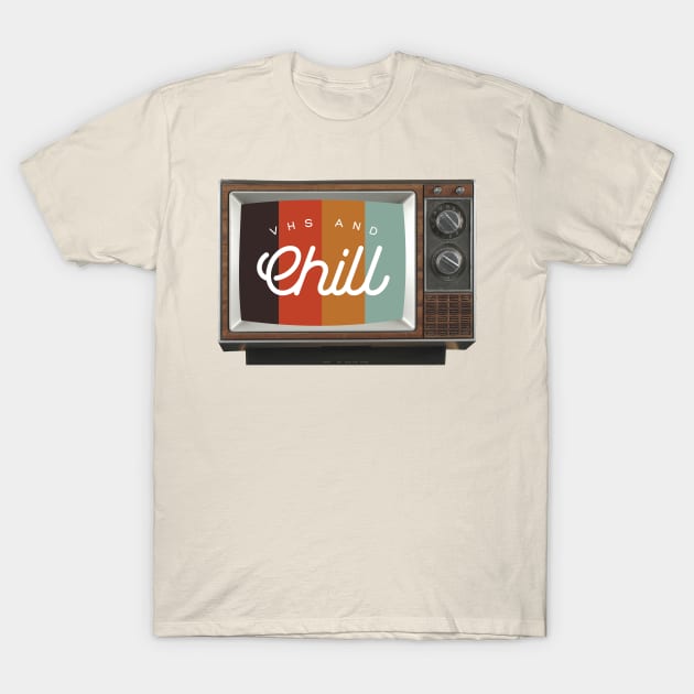 VHS & Chill T-Shirt by ZekeTuckerDesign